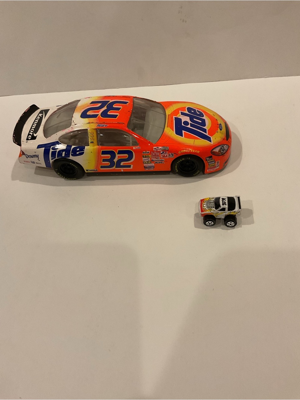 Mattel Hot Wheels Diecast Tide Car and Mini Monster Truck
